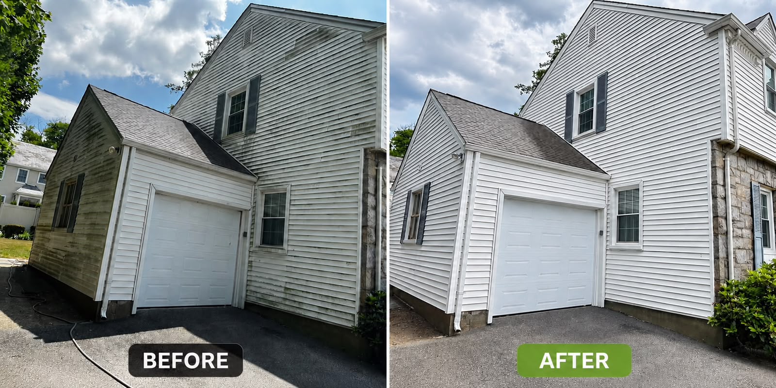 Garage and siding cleaning