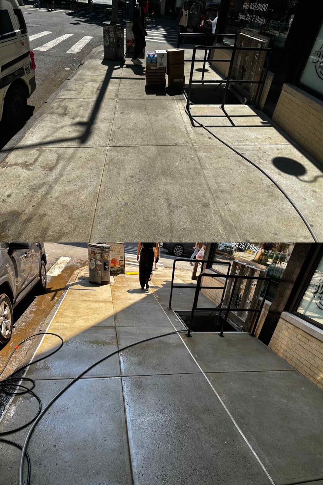 Sidewalk cleaning